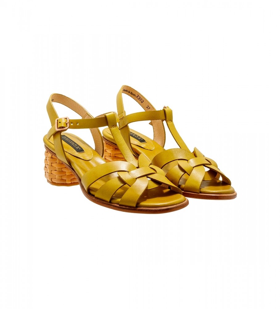 Sandálias Neosens S3302 Malvasia amarelas - Altura do salto: 6,5 cm -