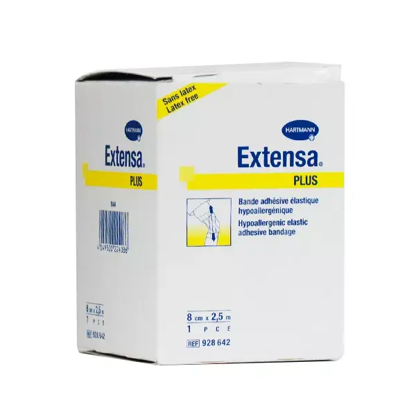 Fita adesiva elástica hipoalergênica Hartmann Extensa Plus, 8 cm x 2,5 m
