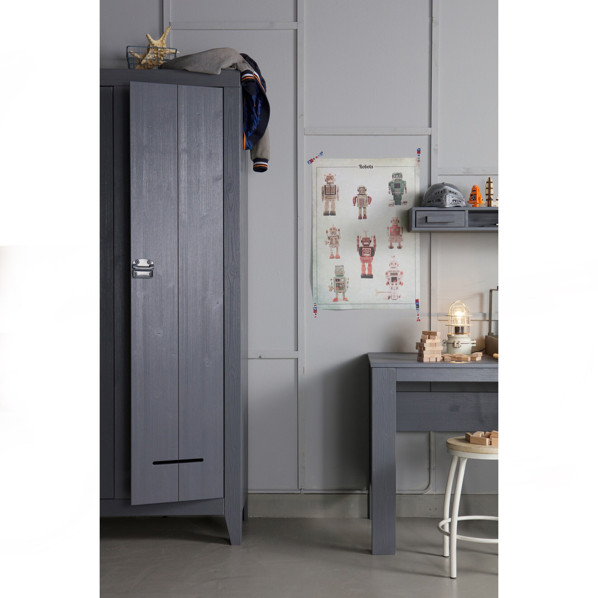 Schreibtisch DENNIS 141 x 74 cm dunkelgrau