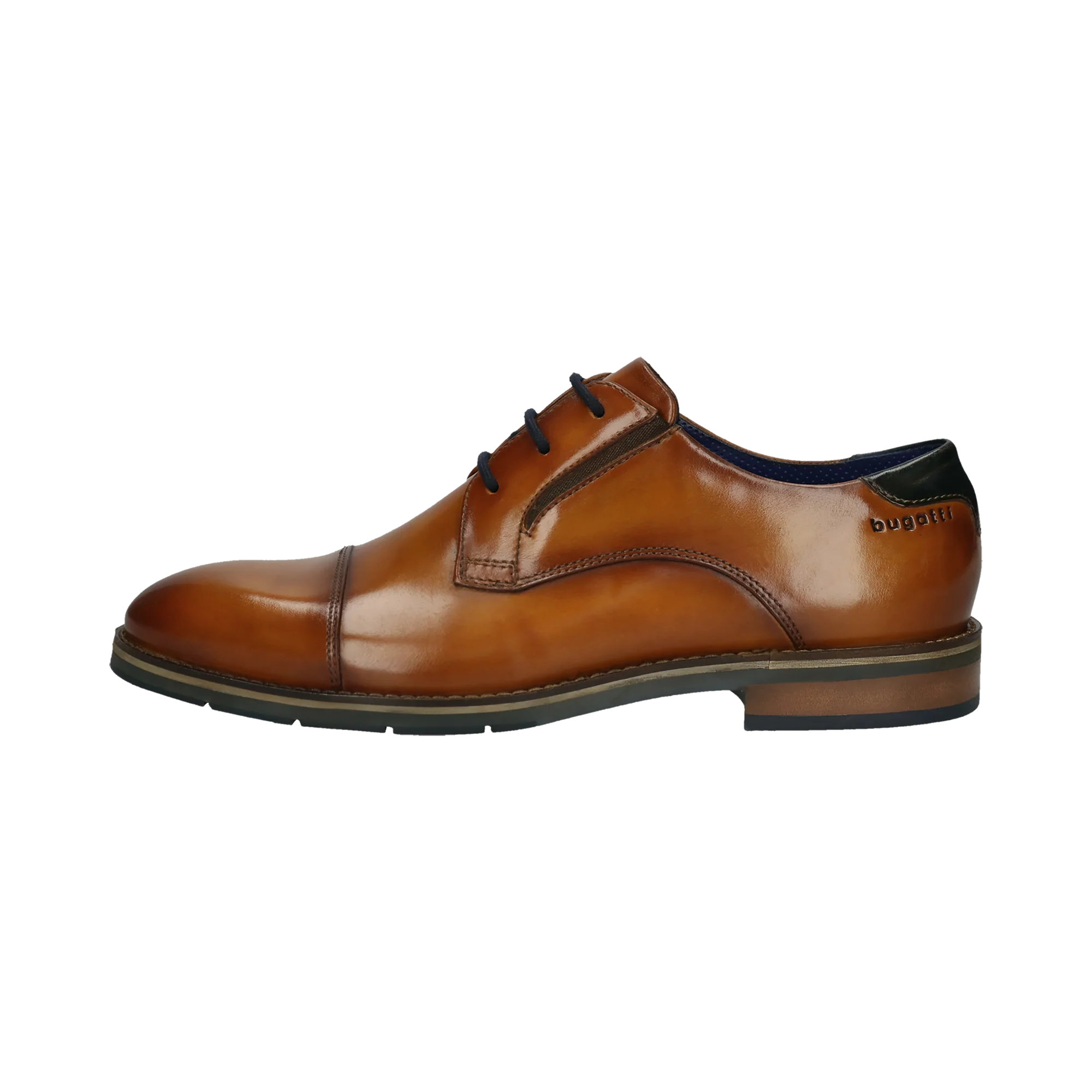 Leder Business Schnürer cognac