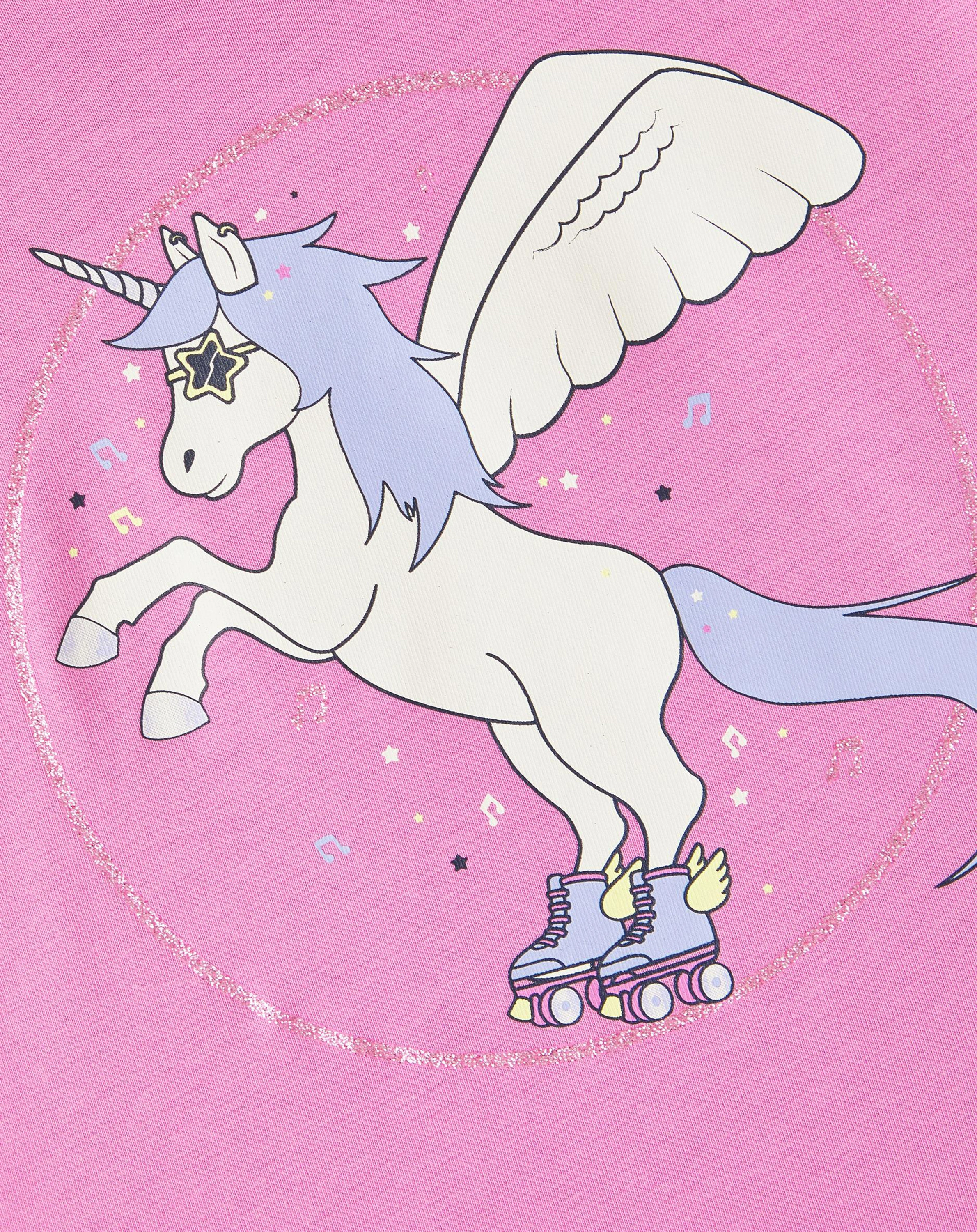 T-Shirt NMFBRIGITA - UNICORN in cyclamen