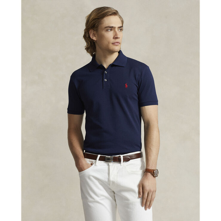 Polo Ralph Lauren Slim Fit Stretch Mesh Polo Blå
