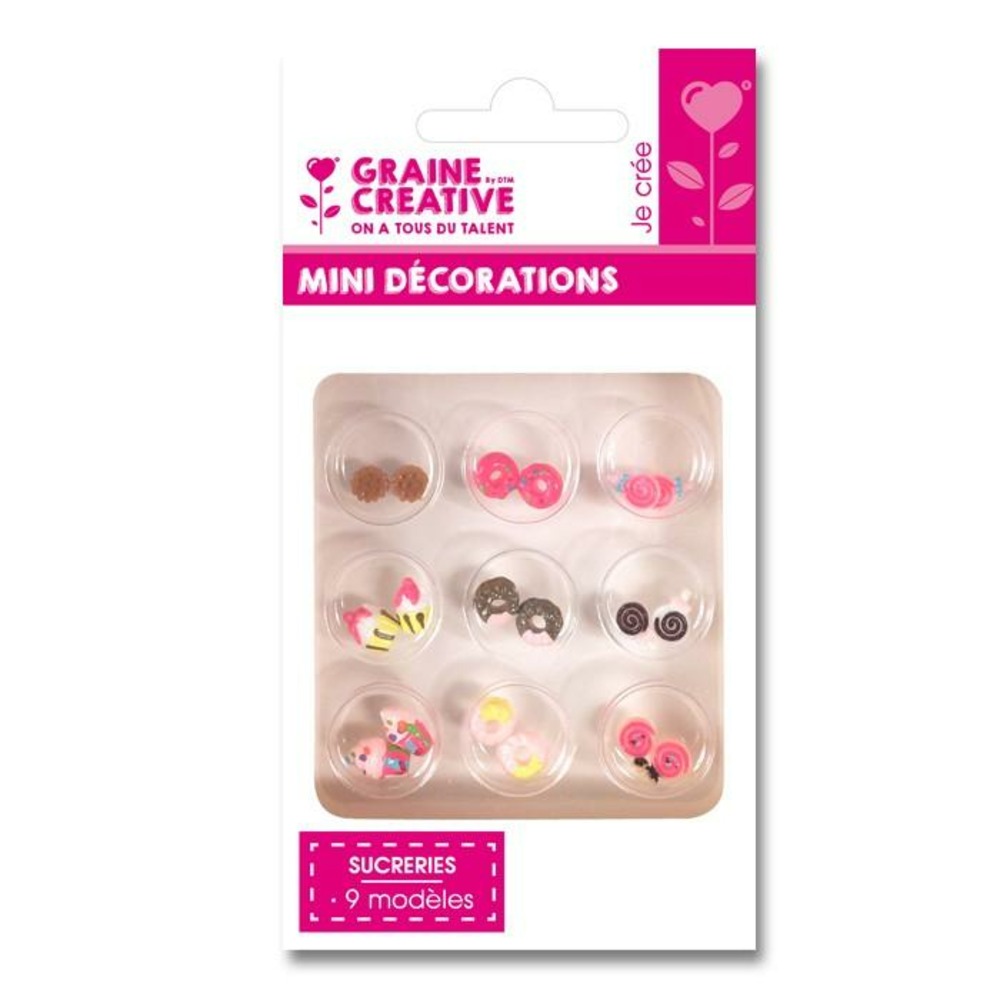 18 mini décorations gourmandes pâte polymère - sucreries