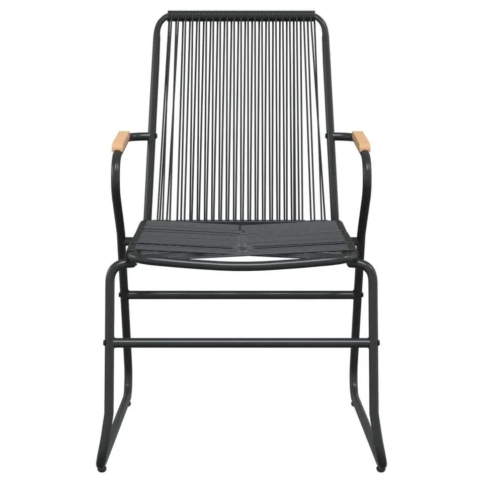 vidaXL - Tuinstoelen - Zwart - PVC - 2 stuks - 58x59x85,5 cm