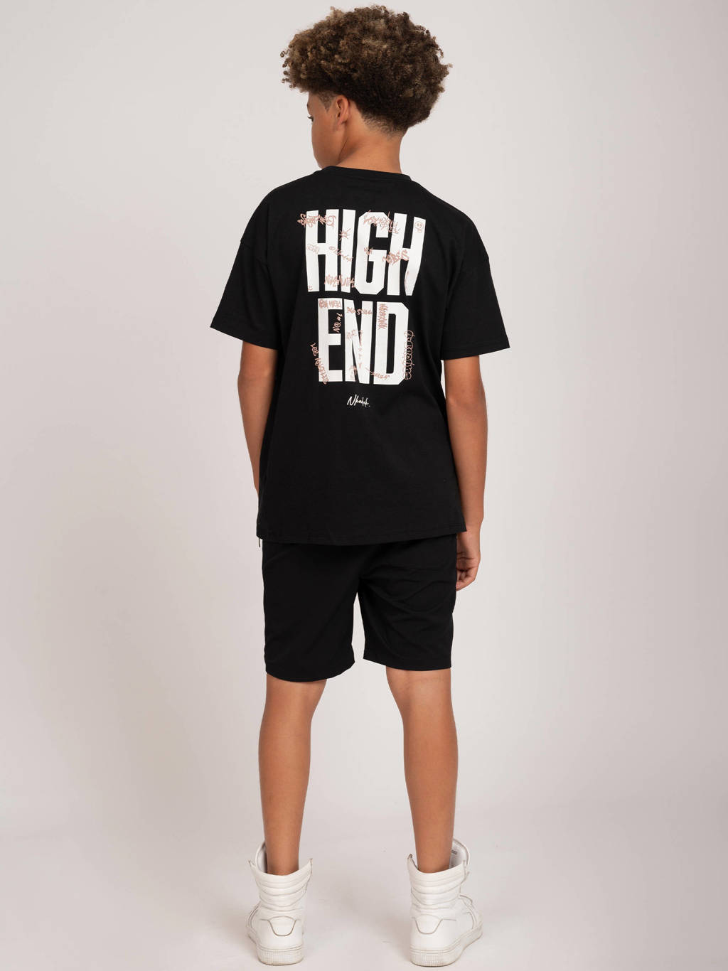 NIK&NIK T-shirt Tag met backprint zwart