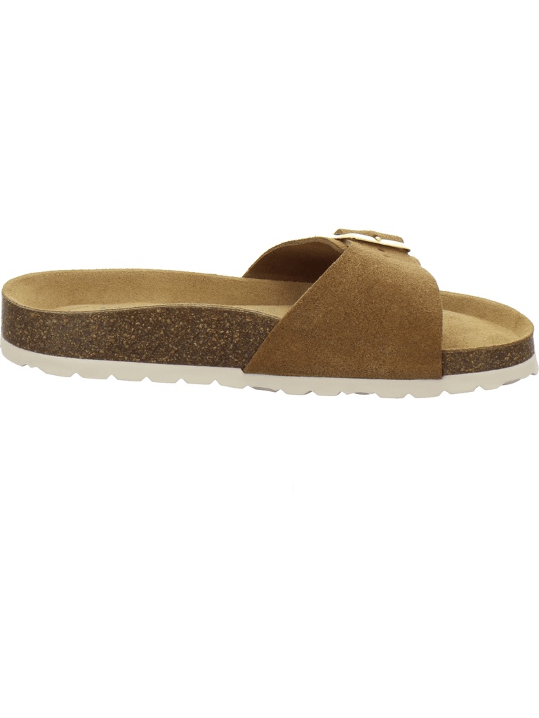 modische Pantoletten Damen cognac