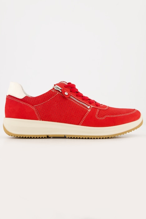 Ara Leder-Sneaker, Zipper, Wechselfußbett, Weite H