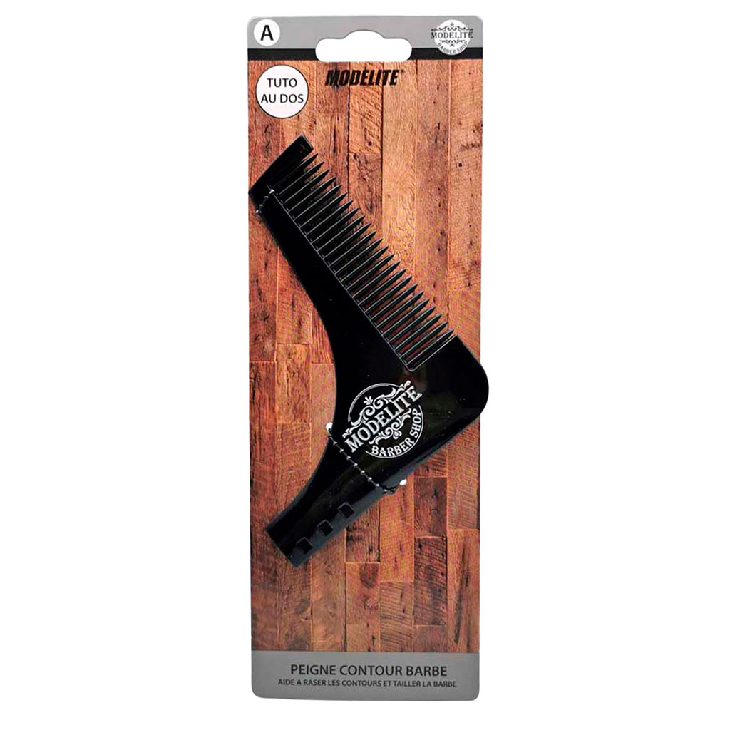 Peigne Barber pour contours en plastique noir 23.5cm