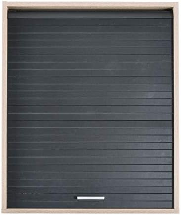 SIMMOB Küchenschrank Oberschrank Hängeschrank mit Rolladentür, Jalousienschrank, anthrazit und Eichendekor, 60x35x72 cm BTH