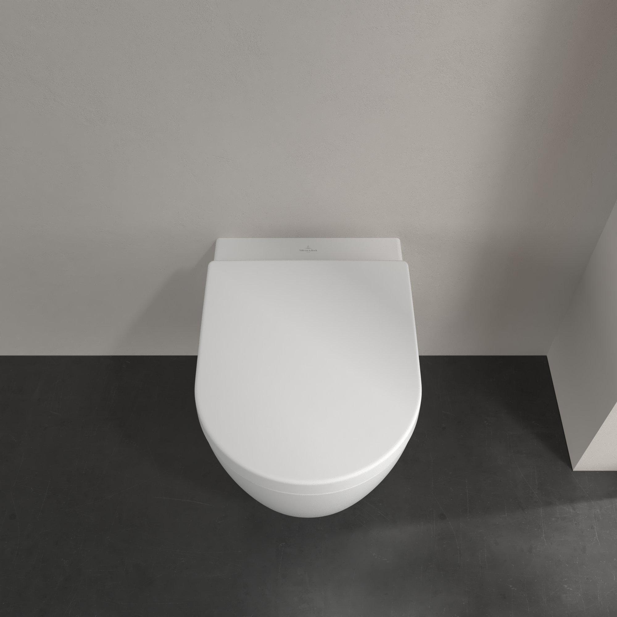 Villeroy & Boch Avento randloos toilet CeramicPlus met softclose zitting wit mat