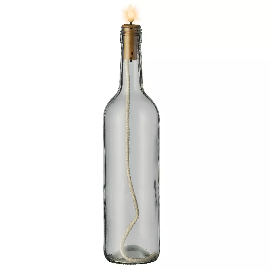Flamme lumineuse à piles LED (H7,10 cm) Bouteille Blanc chaud