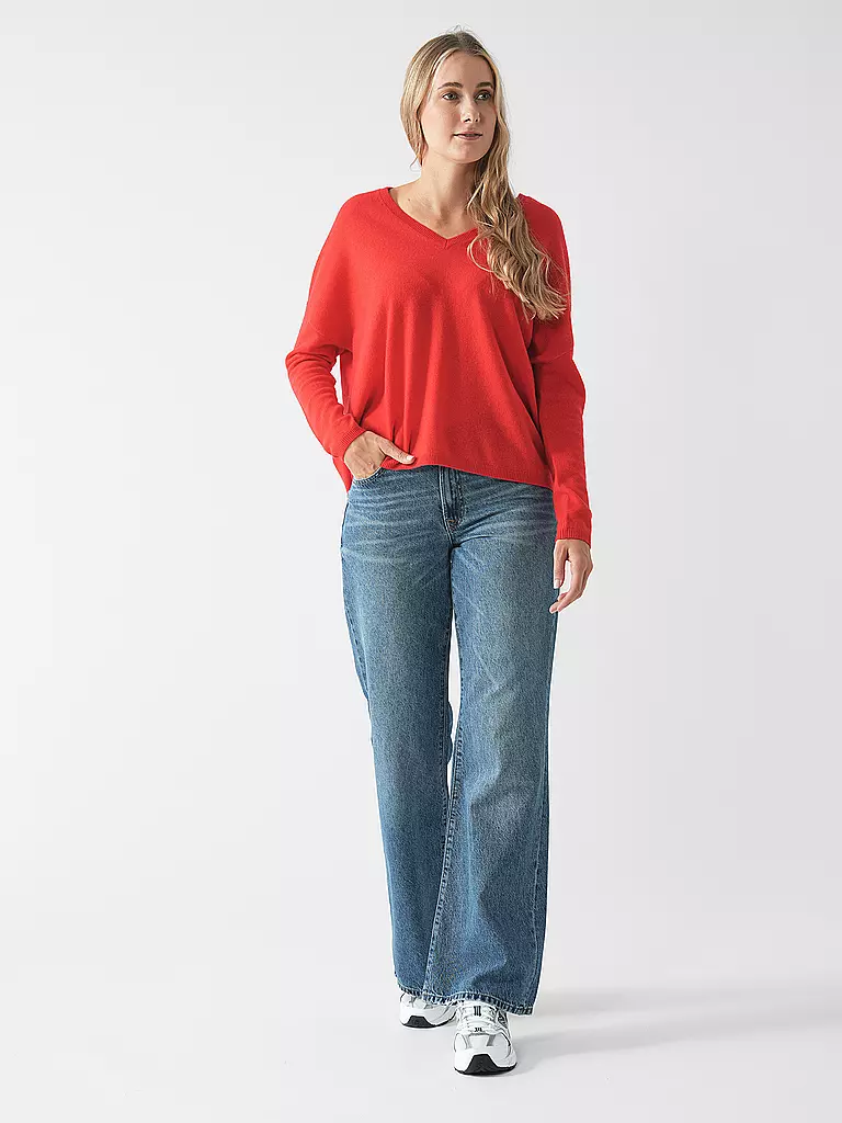 LES TRICOTS DE LEA Kaschmirpullover MONJAKOE rot