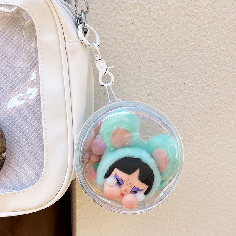 Miumi - Transparante tas met sleutelhanger/ketting met vulling voor beeldjes - Crybaby