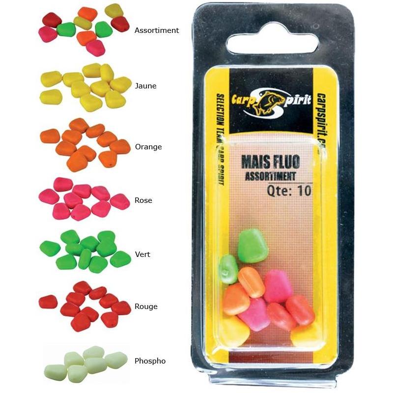Mais Flottant Artificiel Carp Spirit Fluo - Par 10