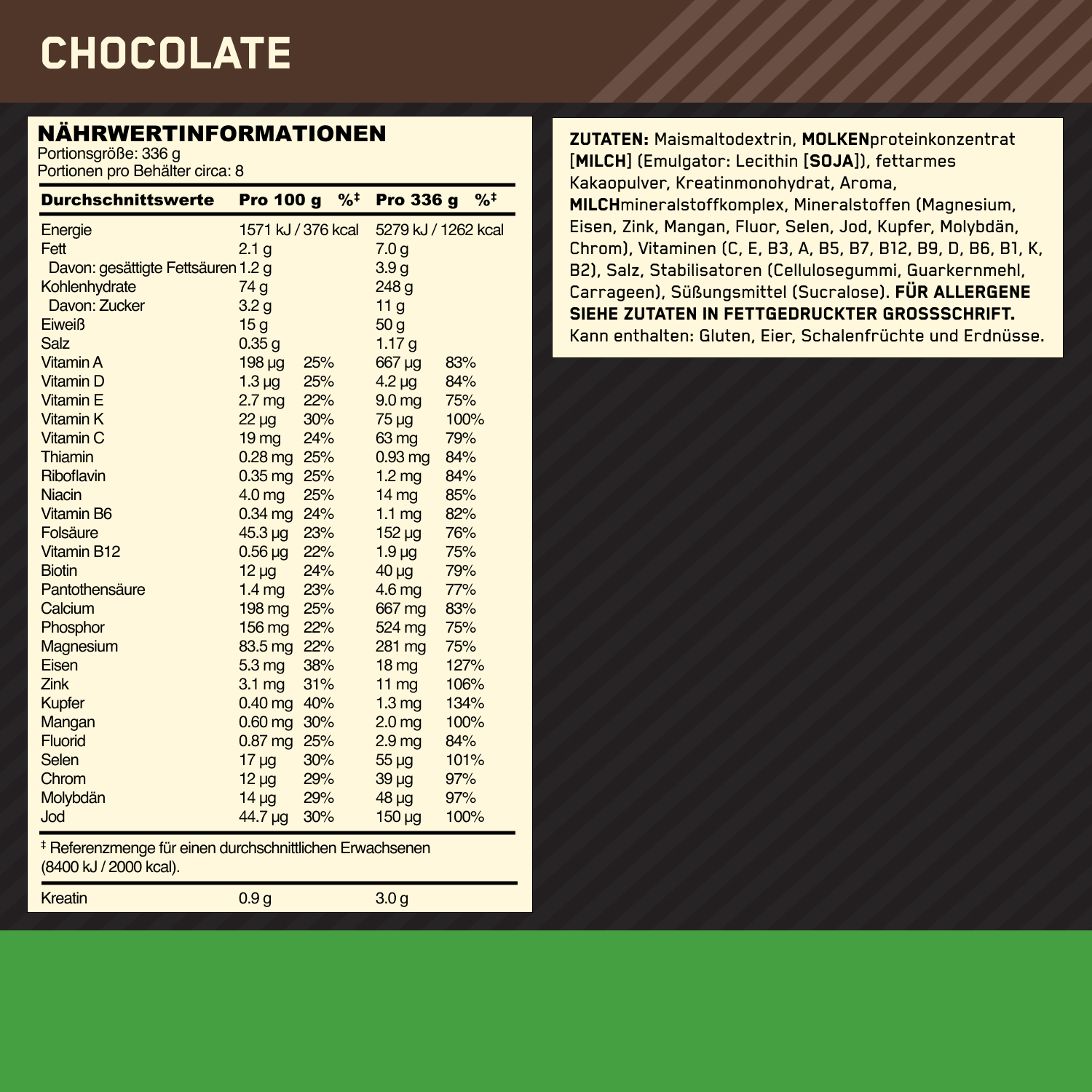Optimum Nutrition Serious Mass 2721 g Chocolate