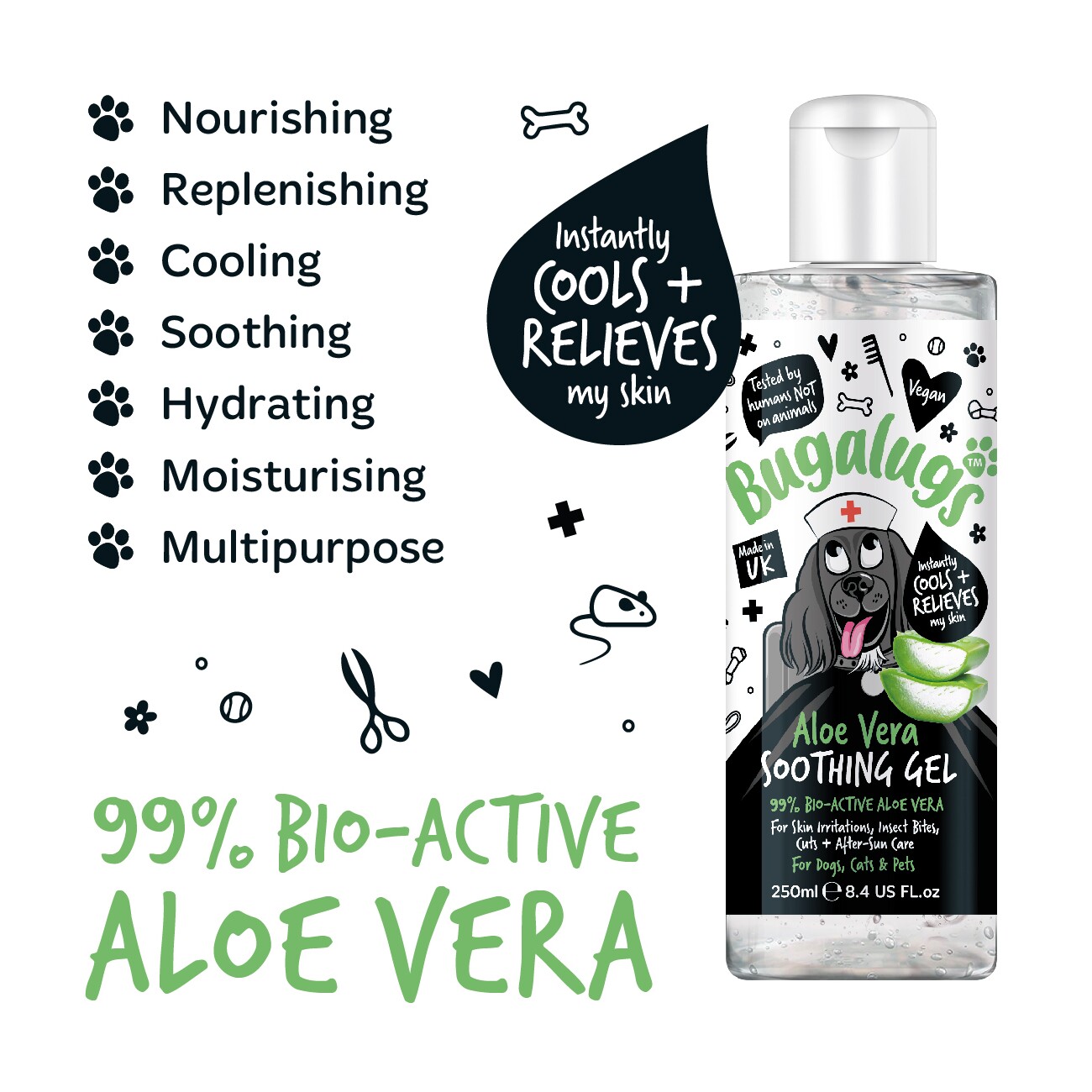 Bugalugs Hautpflegegel Aloe Vera