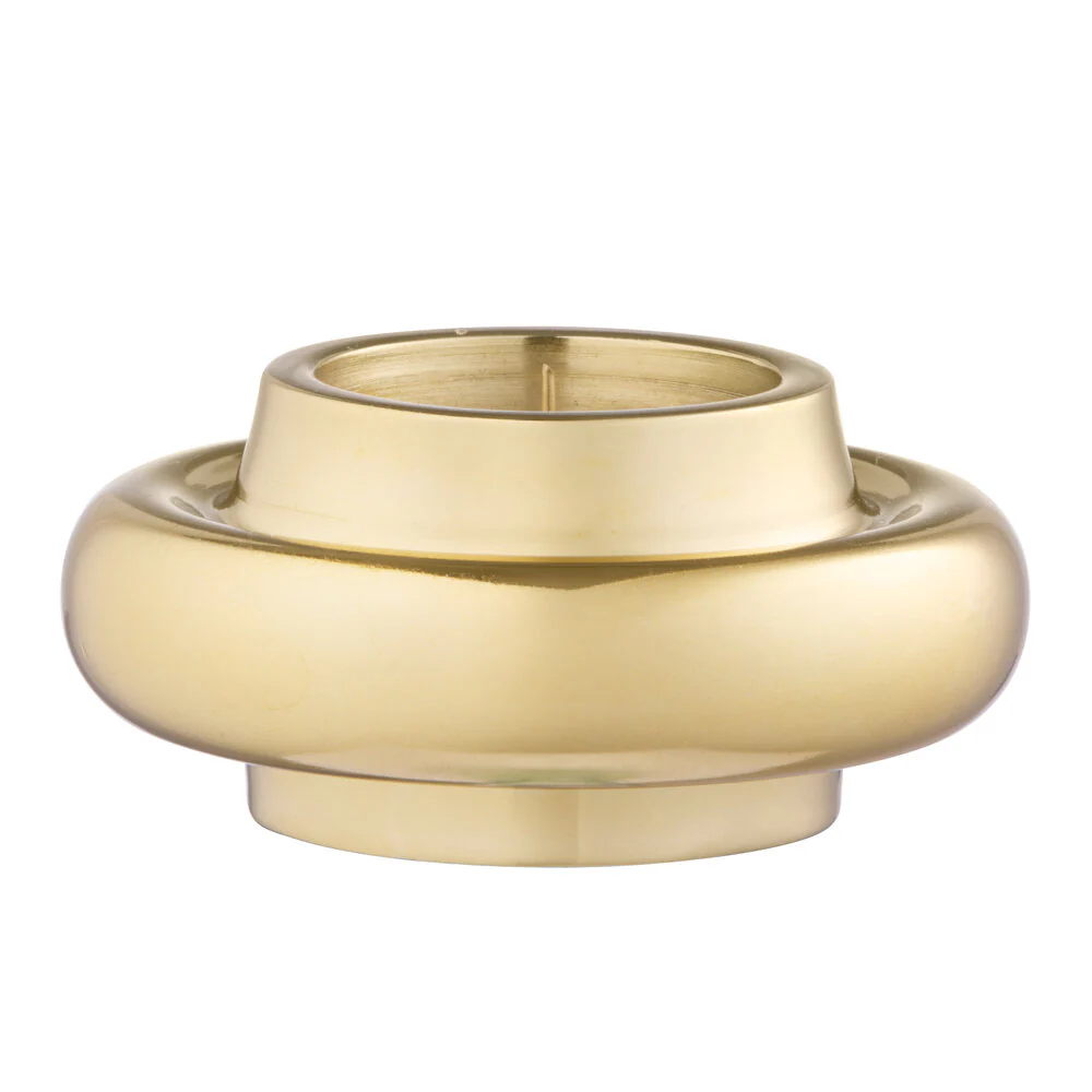 Bahne Interior  Lysestage bloklys, guldfarvet - Ø10cm