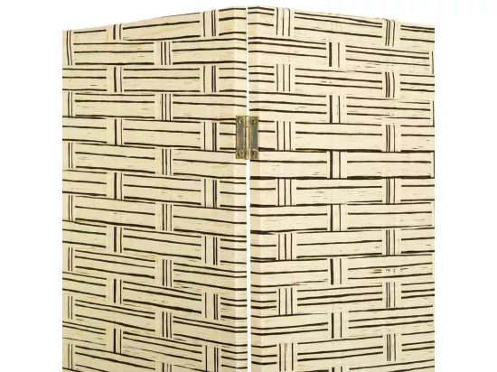 Paravent en papier tressé 4 panneaux 50(x4)x3x180