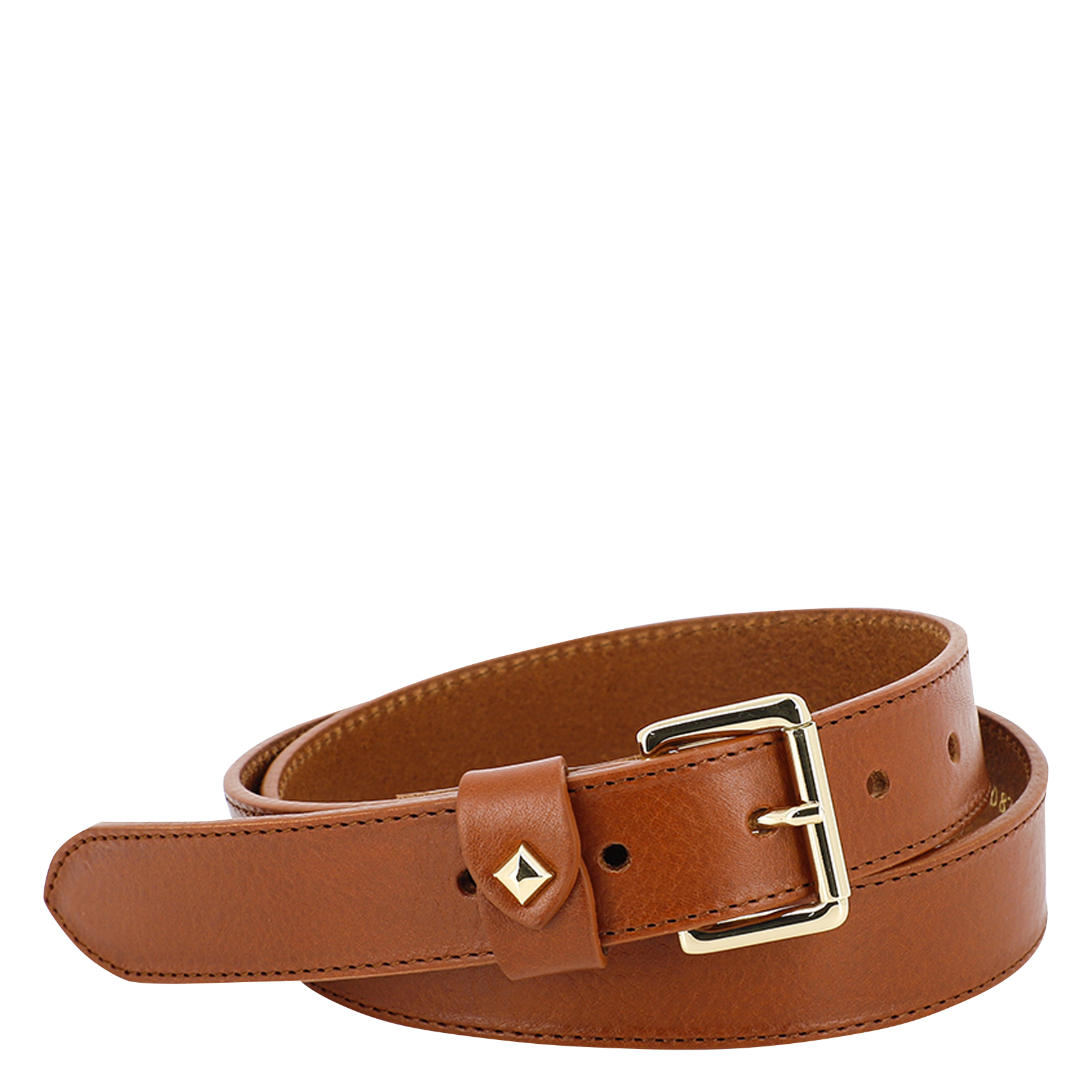 LA TURENNE - Ceinture en cuir lisse | Marron