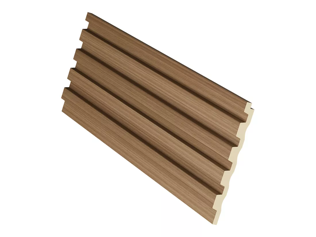 Panneau mural 3D - Pack de 3,71 m² - Coloris bois naturel - Lot de 8 pièces - TATIANA