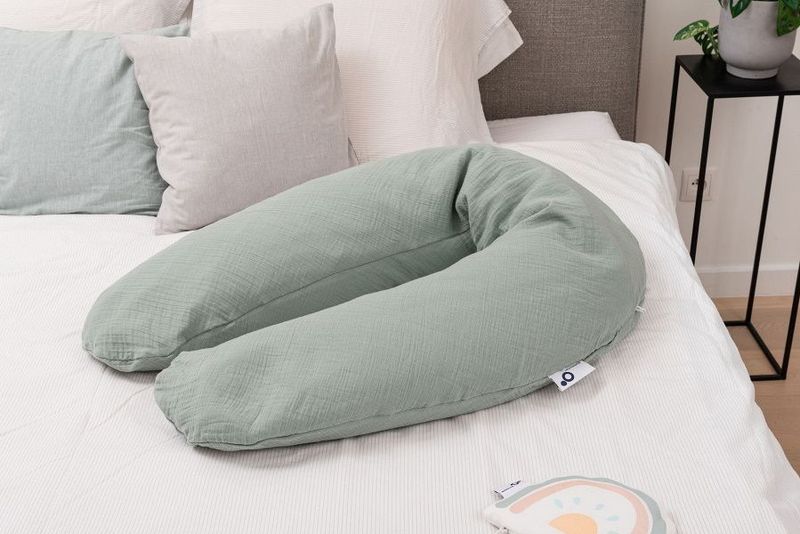 Doomoo Basics - Tetra Comfy Big - Zwangerschapskussen Hoes - Groen - Bio Katoen