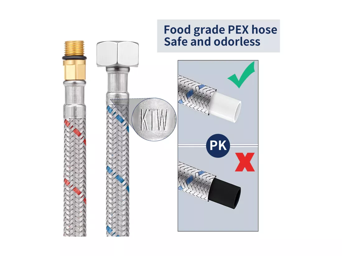 Lonheo Max Robinet de Cuisine U-Forme Rotatif à 360°Mitigeur Évier à Eau Froide et Chaude en Acier Inoxydable avec Barboteur démotable, Doré,EU Modèle