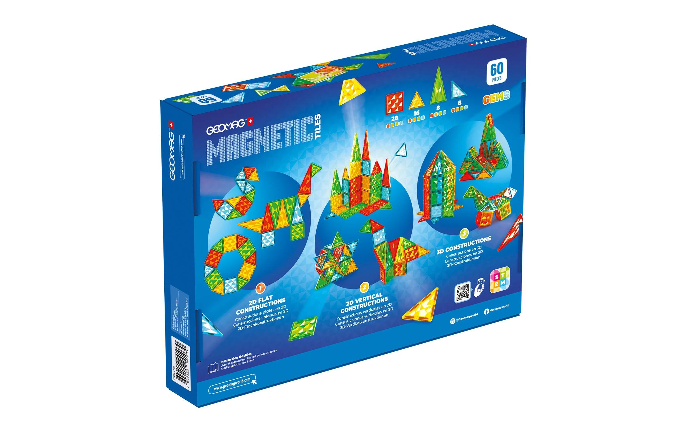 Magnetic Tiles Gems 60 TeileMagnet-Spielzeug