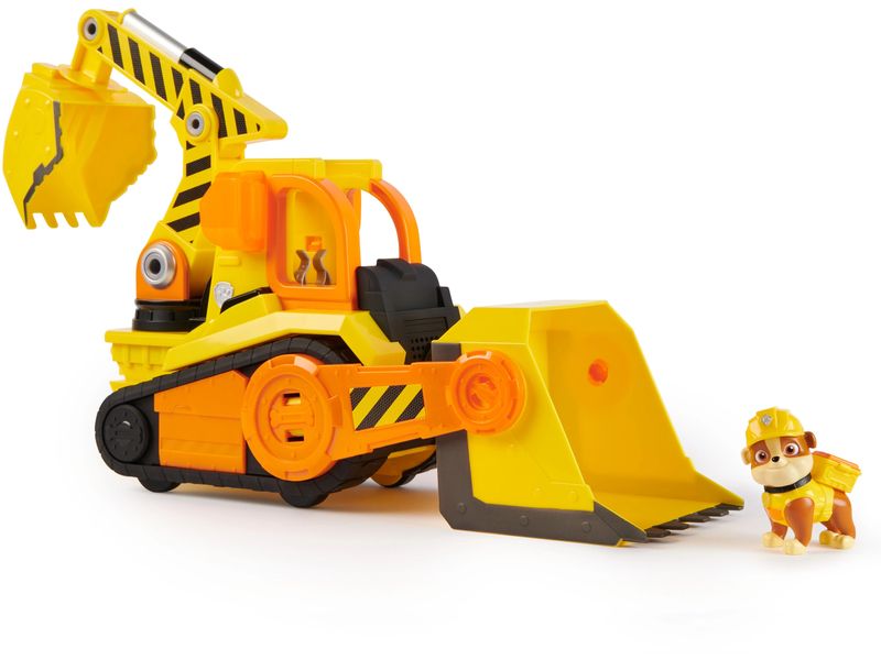 Spinmaster Rubble und Crew Deluxe Bulldozer Rubble mit seinem Deluxe Planierraupen-Fahrzeug