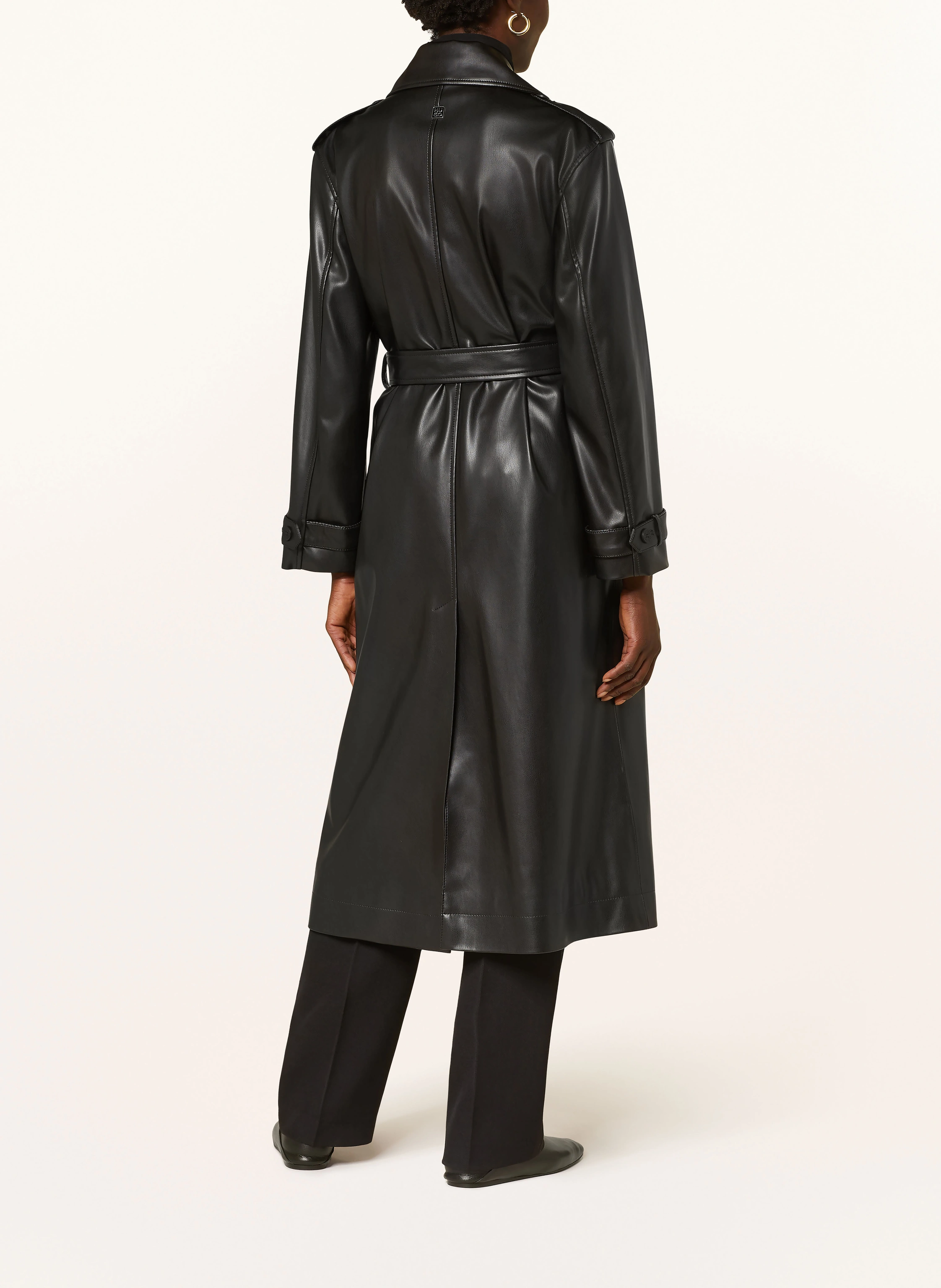 HUGO Trenchcoat MALITTA in Lederoptik