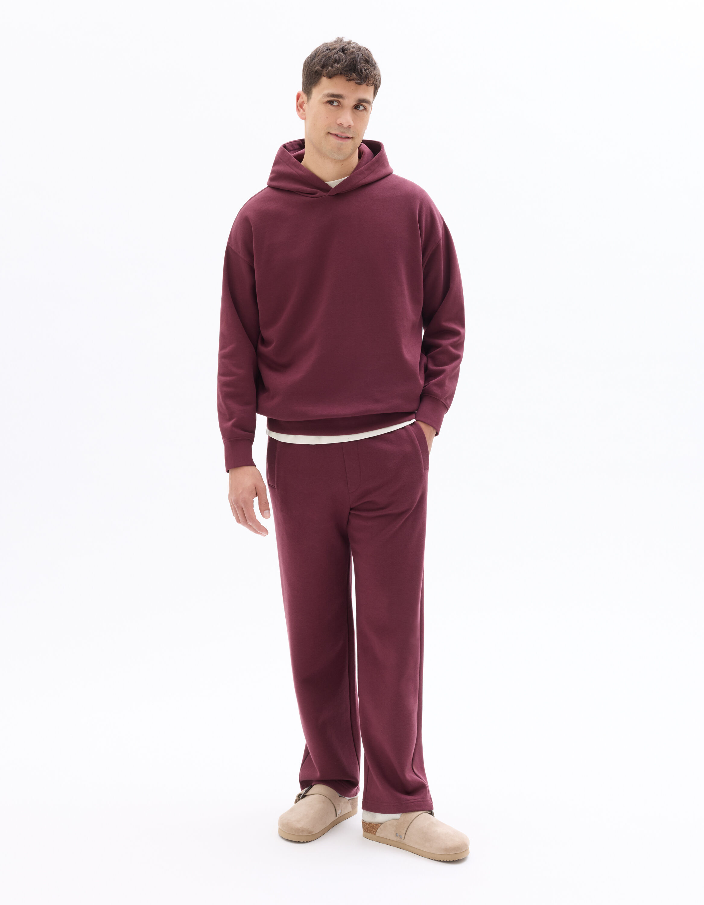 Pantalon de jogging oversize - bordeaux