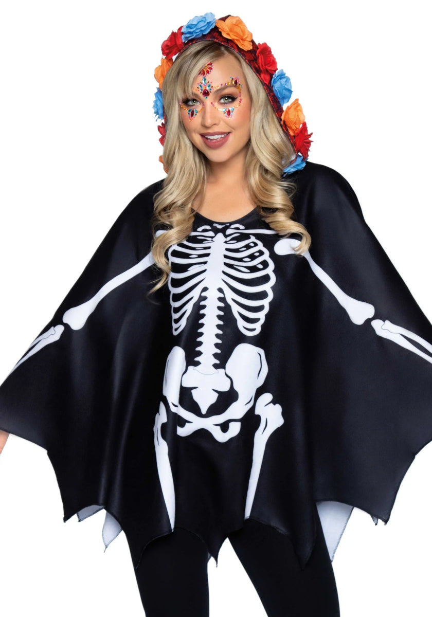 Dia De Los Muertos Poncho Dames Leg Avenue