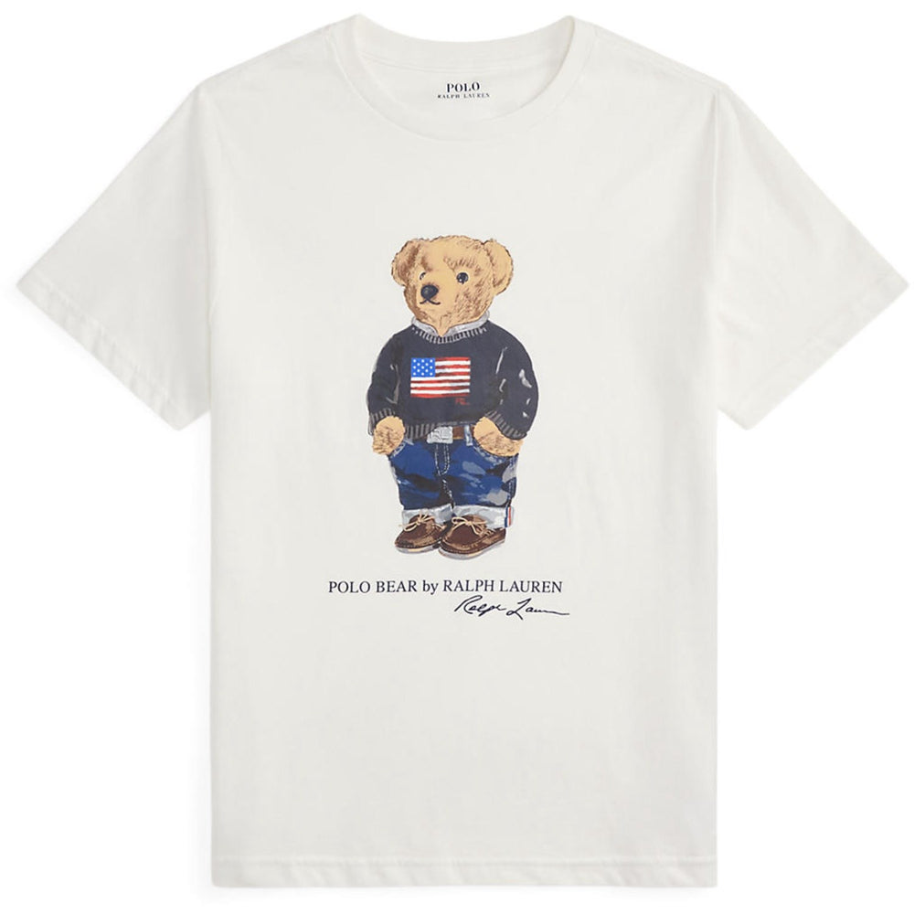 Køb Polo Ralph Lauren White Core Bear Boy T-Shirt