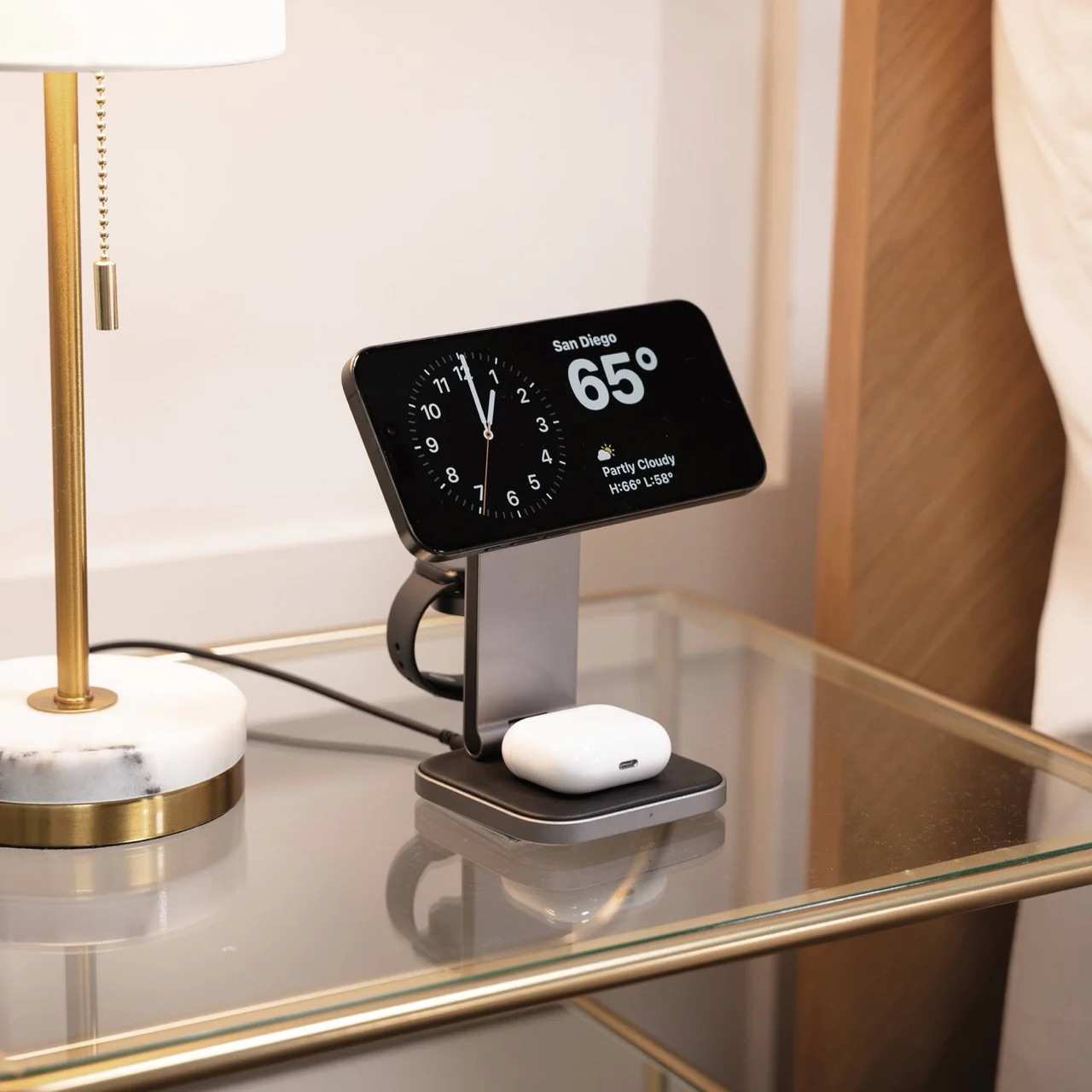 (15W) 3in1 MagSafe Qi2 Wireless Charger Ladegerät für Apple iPhone / Apple Airpods / Apple Watch Dockingstation (ST-Q31FM-EA) - Space Gray