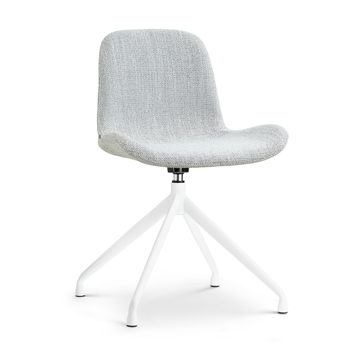 Eetkamerstoel Nola-Fé wit onderstel grijs melange