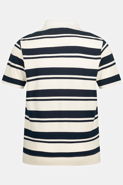 Poloshirt, Bauchfit, Piqué, Ringel, Halbarm, bis 8 XL