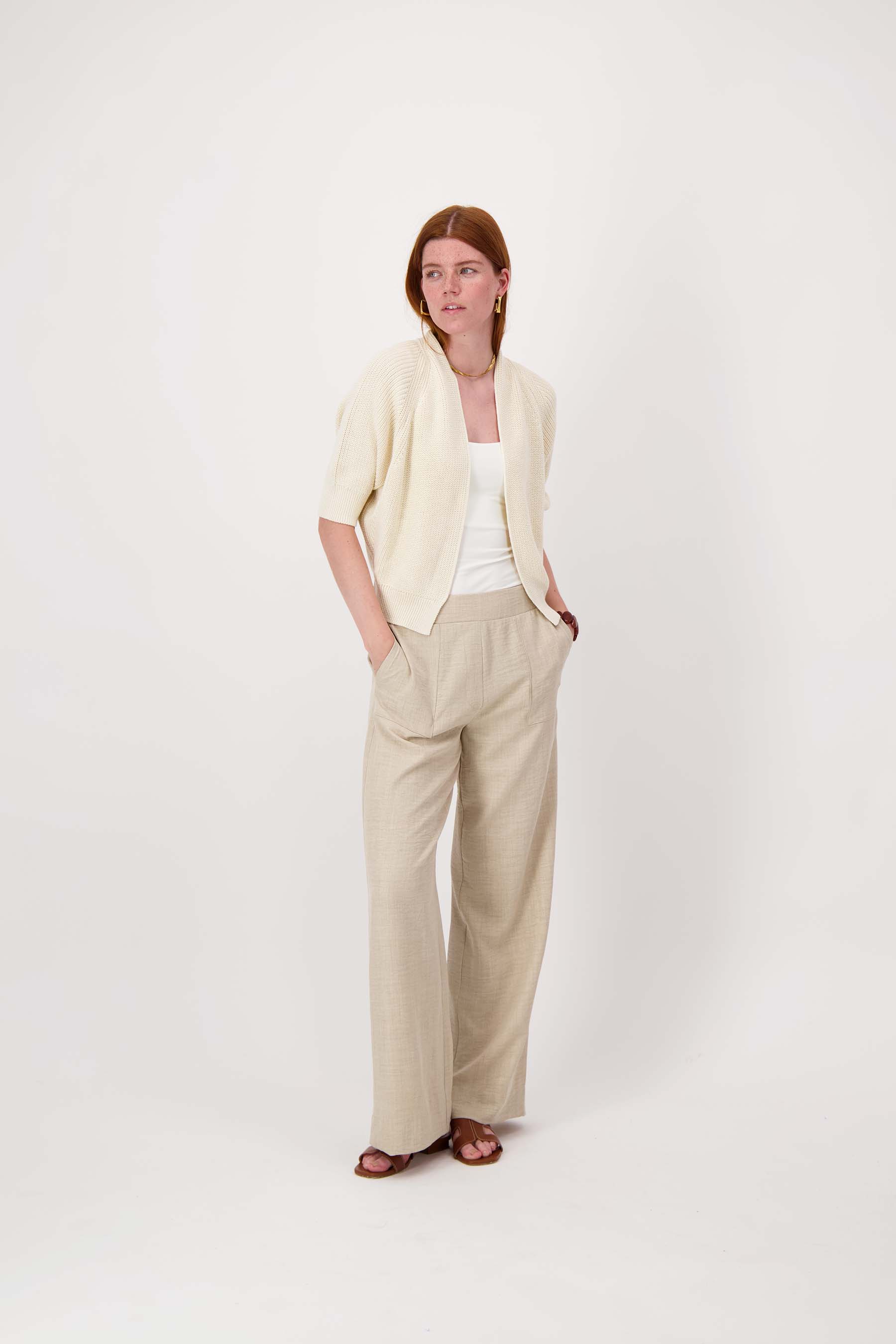 losvallende broek  met stretch