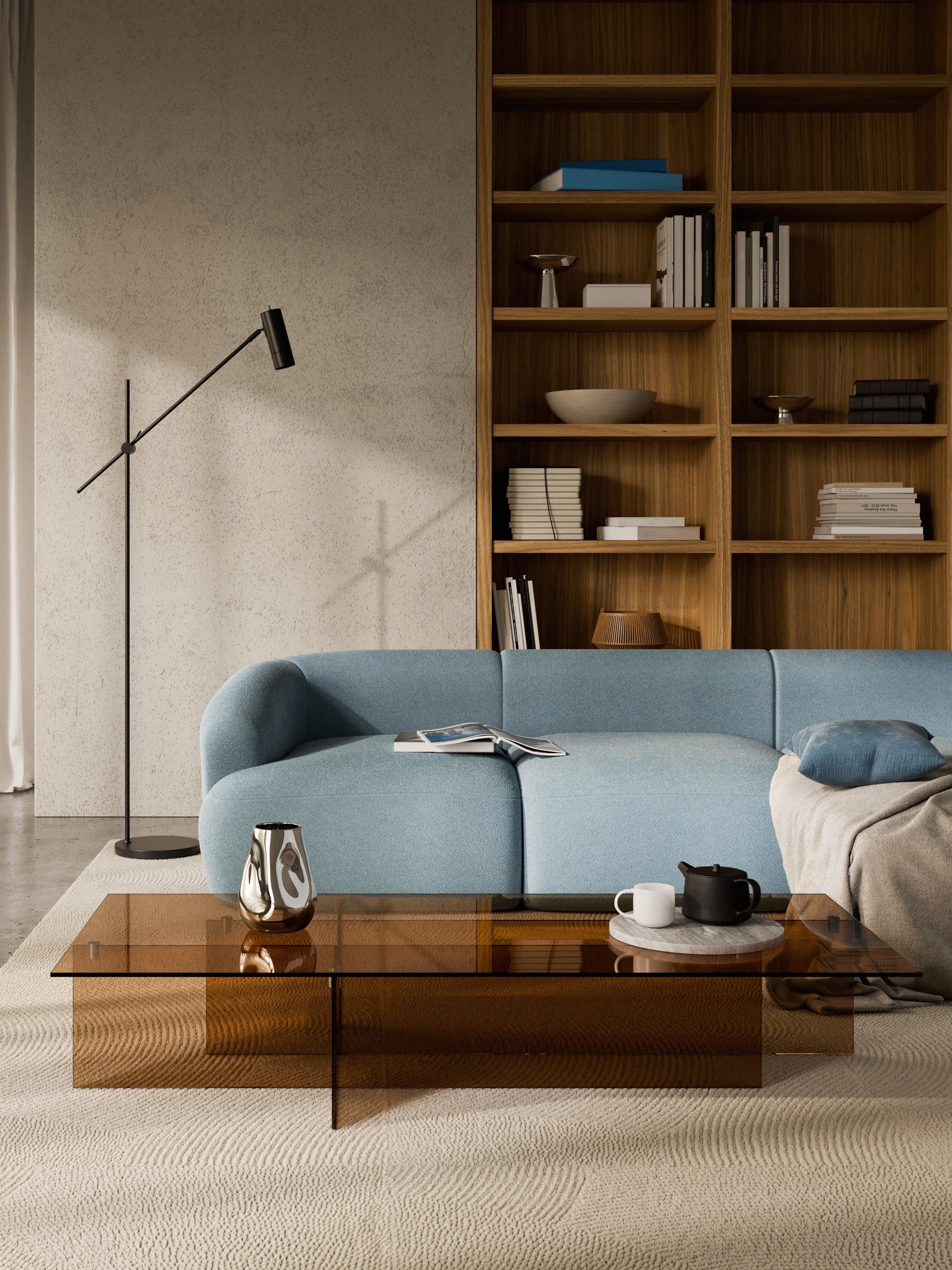 Grote glazen salontafel Anouk, B 160 cm