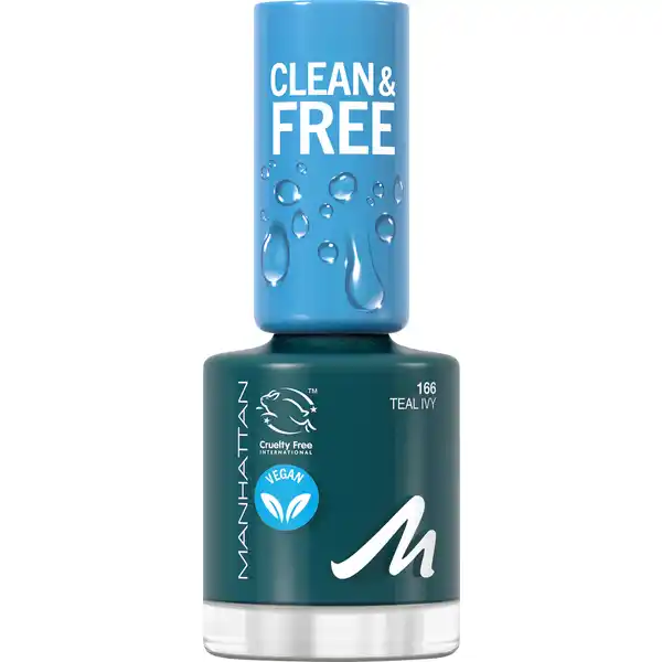 Clean & Free Nail Polish 168 Teal Ivy