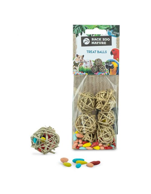 Back Zoo Nature Fill Your Own Treat Balls - Vogelspeelgoed - ca. 4 cm 6 stuks