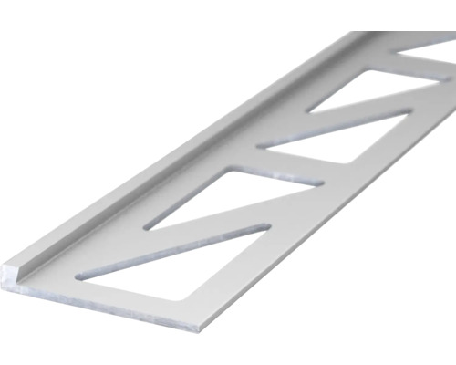 Aluminium eindprofiel, zilver, 23x2x2500 mm