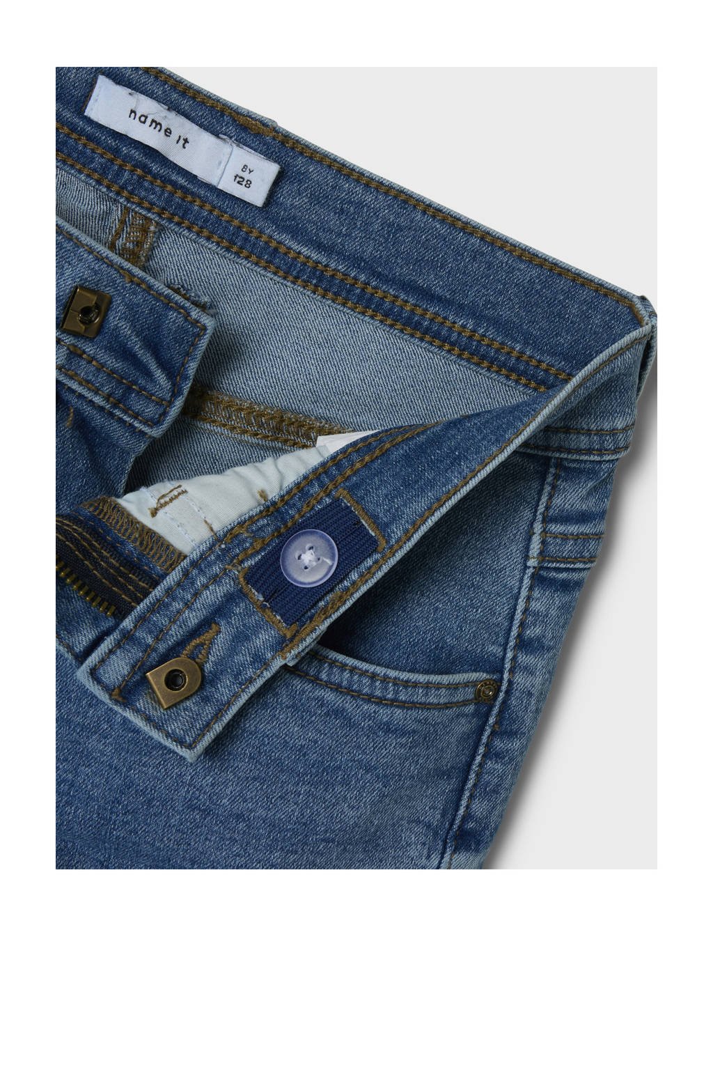 NAME IT KIDS straight leg jeans medium blue denim