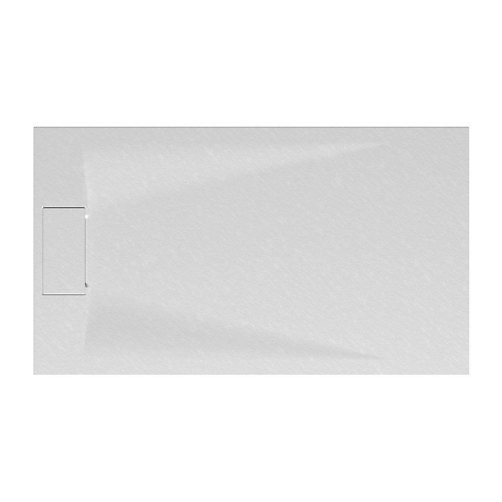 Receveur de douche 80 x 140 cm, effet pierre blanche, Schulte