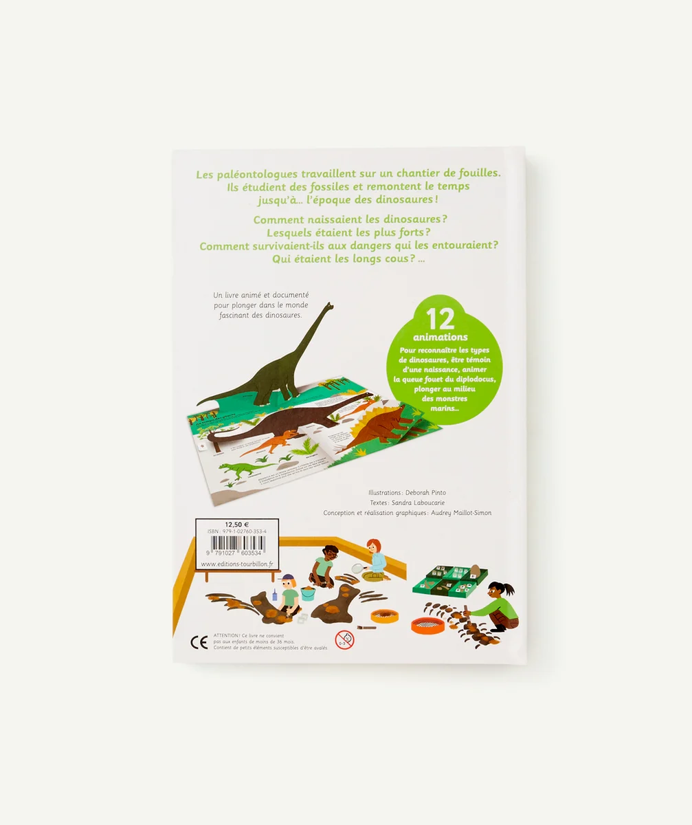 TOURBILLONLE LIVRE ANIMÉ DES DINOSAURES