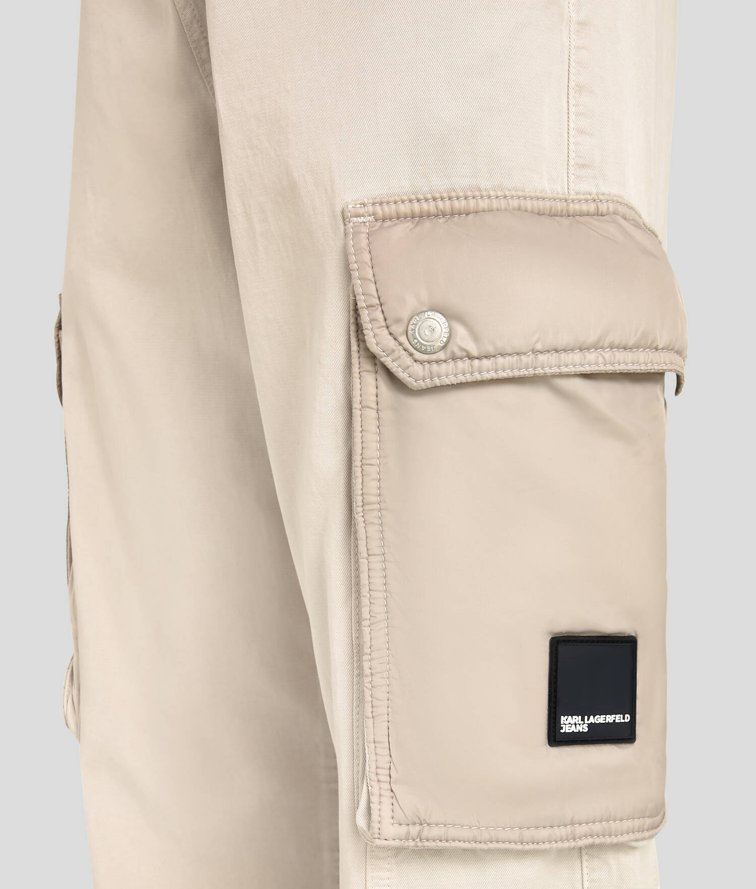 PANTALON STYLE UTILITAIRE KLJ EN MATIÈRES MÉLANGÉES