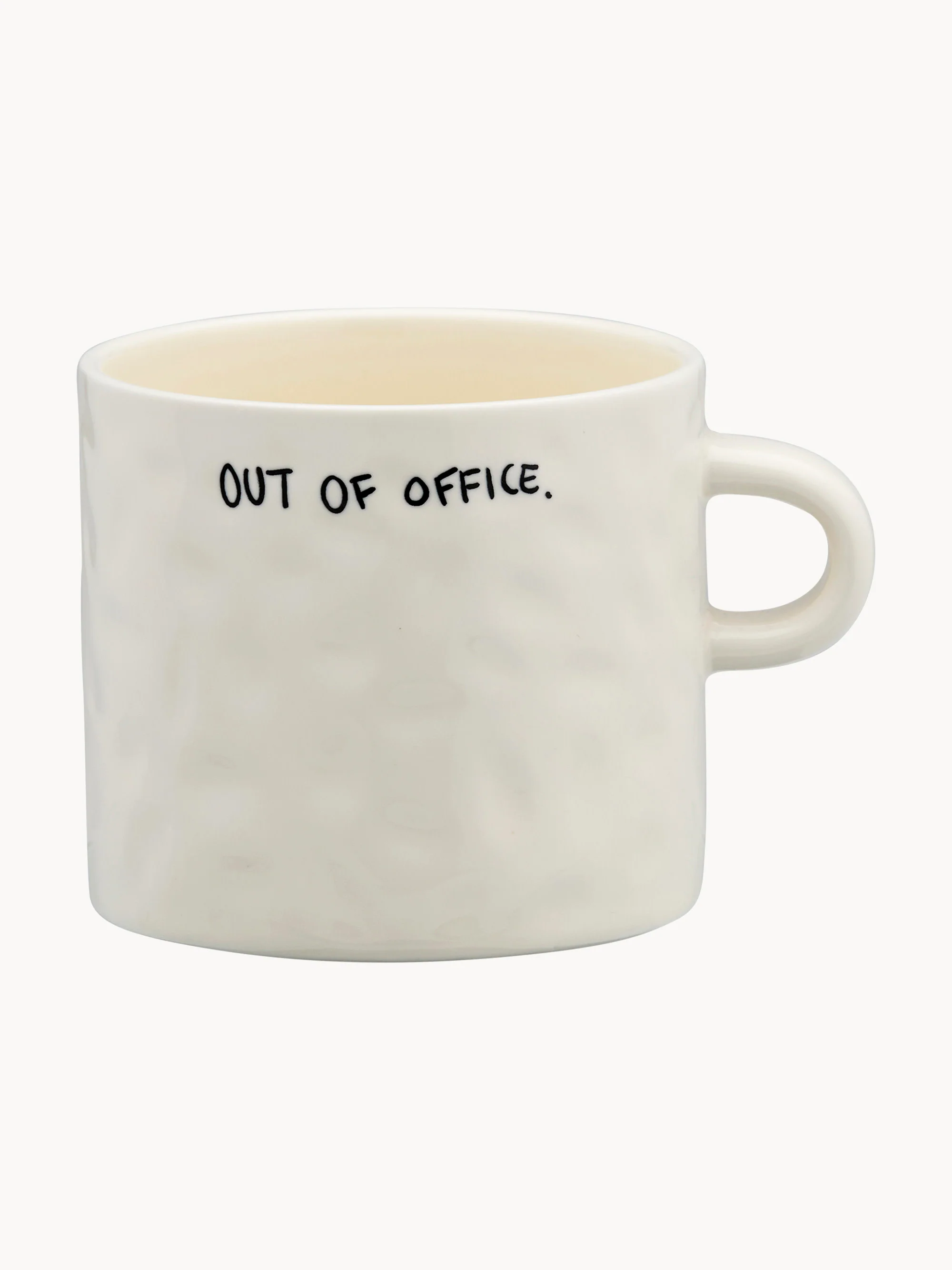 Handbeschilderde beker Out of Office