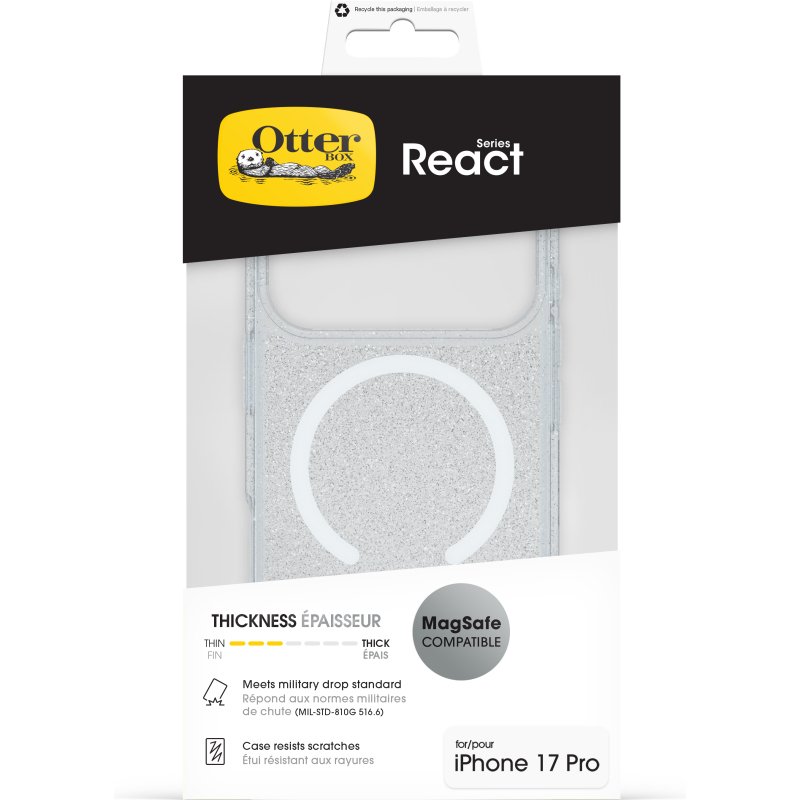 OtterBox React MagSafe Series pour Apple iPhone 17 Pro, Stardust