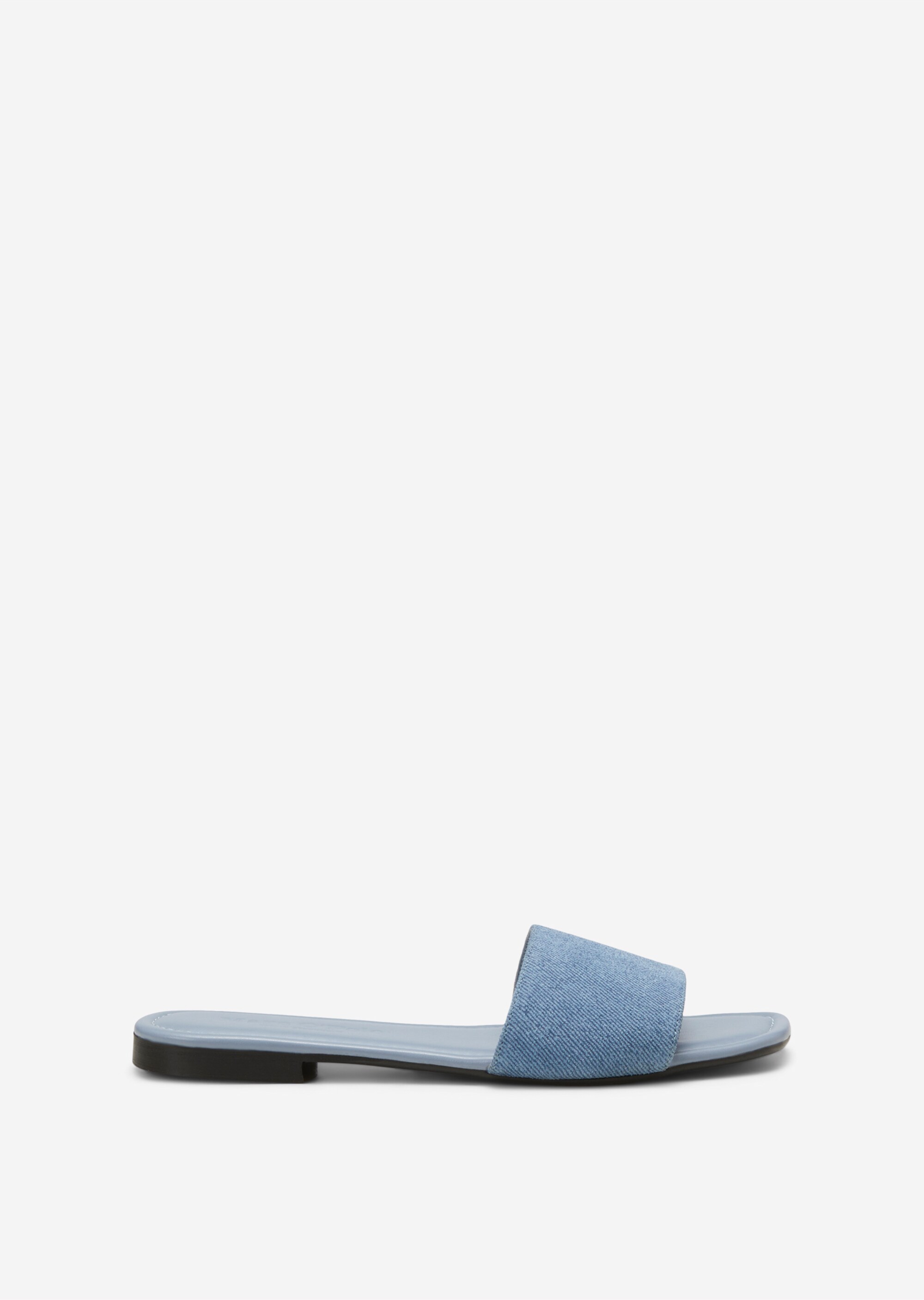 Pantolette in Denim-Optik