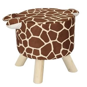 TABOURET 4 PIEDS GIRAFE H.30CM OREILLES