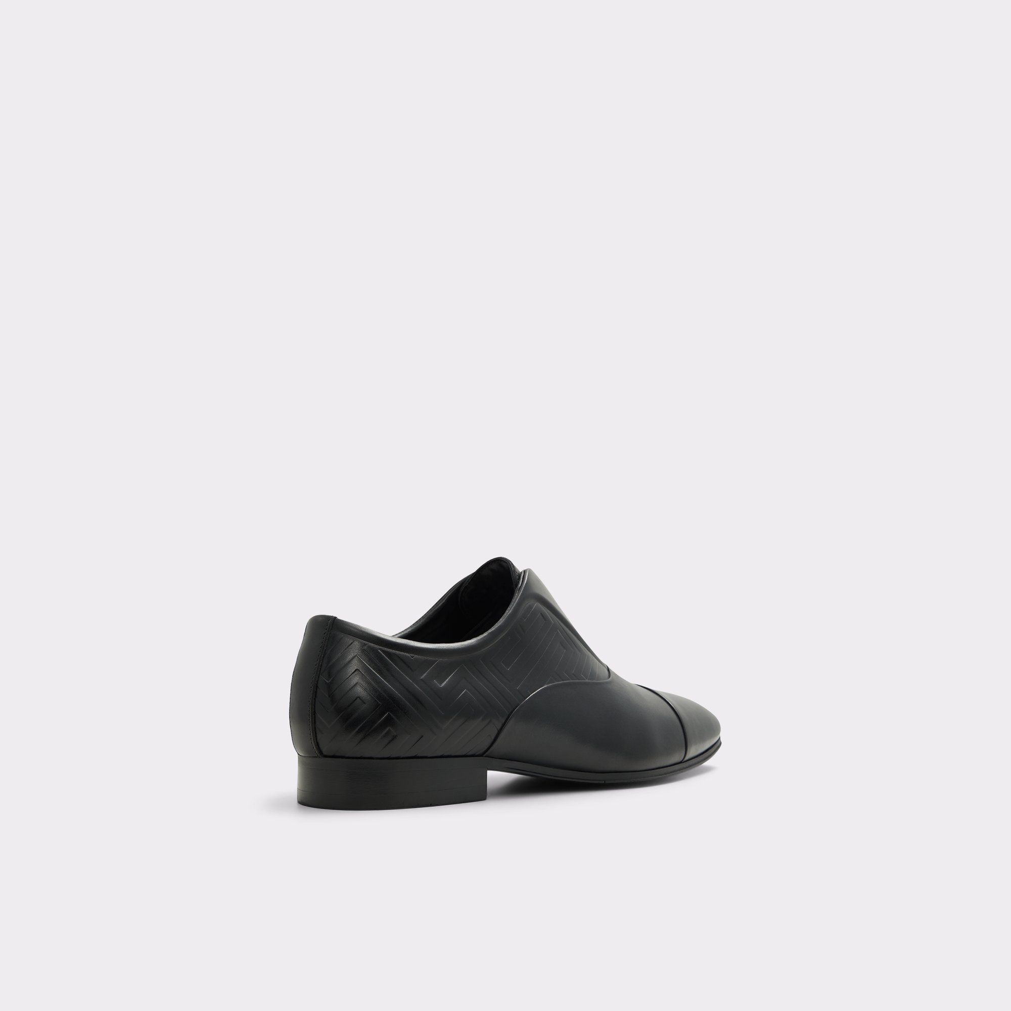 Valenti Black Leather Embossed Men Dress Shoes