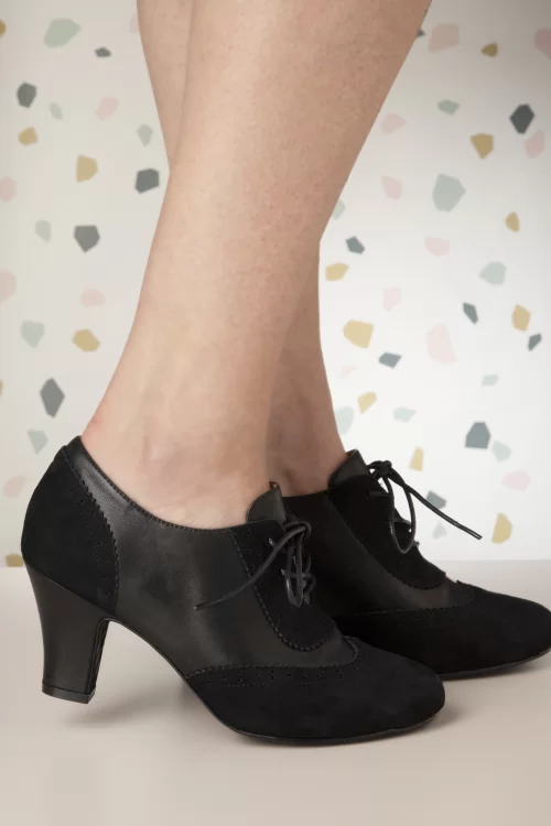 Lola Ramona ♥ Topvintage Ava Timeless Elegance shoe booties in zwart
